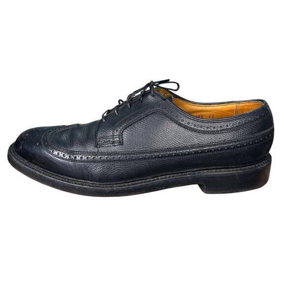 Vintage Florsheim Imperial Kenmoor Black Pebbled Wingtip Oxfords Size 9.5 D main image 11